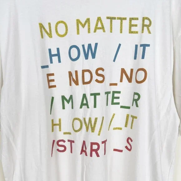 People Of Leisure Radiohead No Matter Band Tee Oversized Graphic T-Shirt Rock - Picture 9 of 11